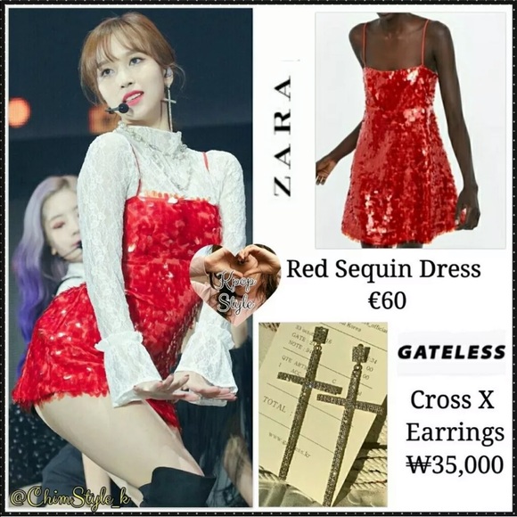 Zara Sequin A-Line Spaghetti Straps Party Dress - Picture 8 of 8